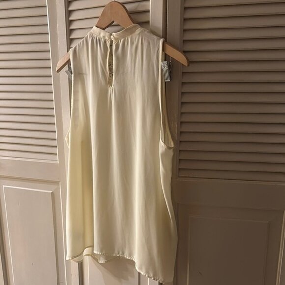 Elegant Cream Sleeveless Top - Picture 4 of 6
